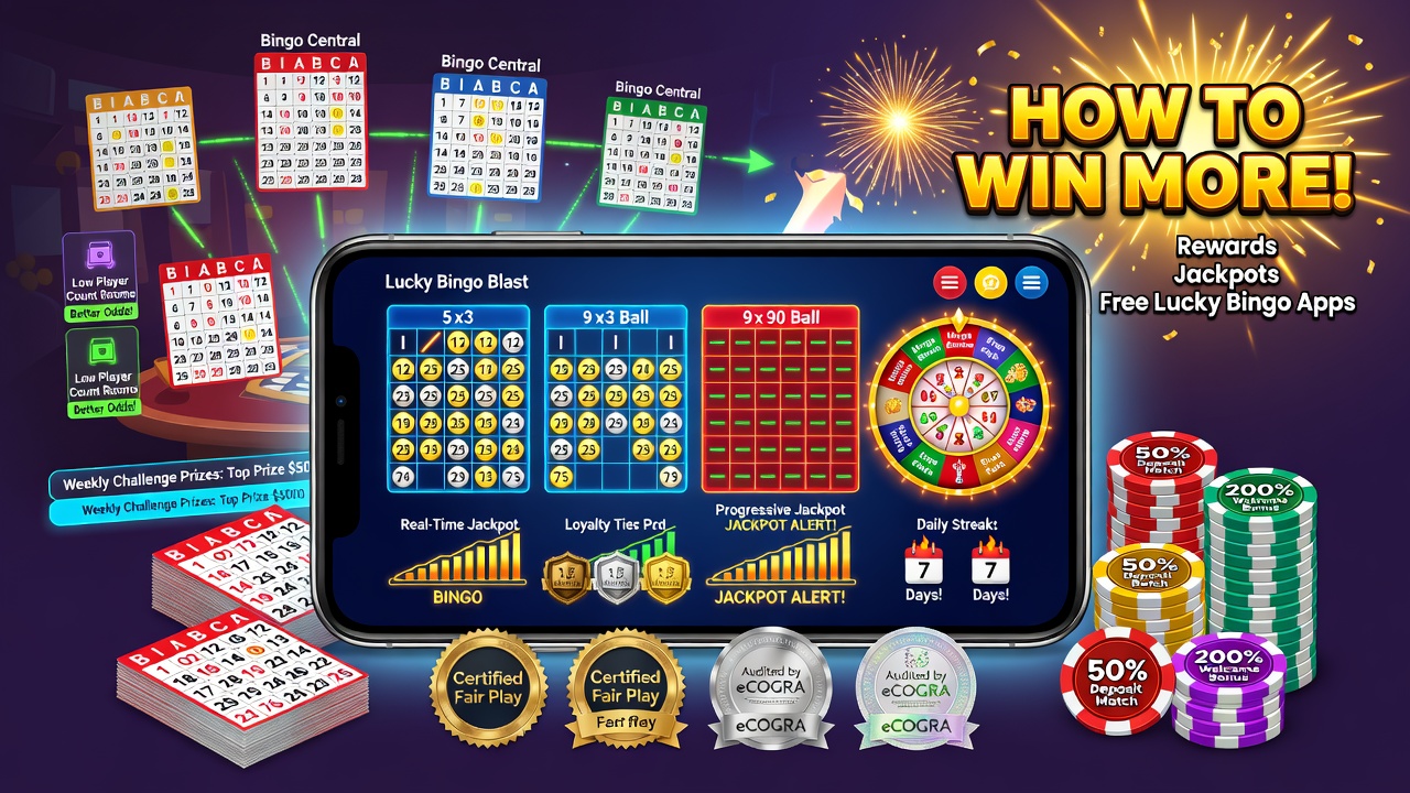 How to Win More with Online Bingo Games, Rewards, Jackpots, and Free Lucky Bingo Apps