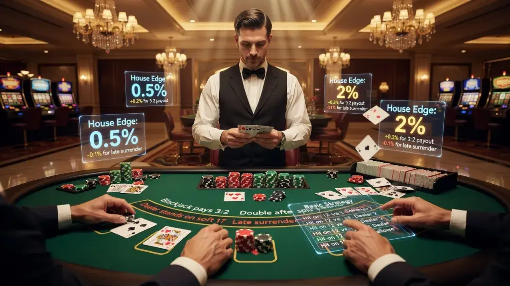 Blackjack House Edge Explained: How to Calculate It by Rules, Payout Odds, and Improve Your Strategy